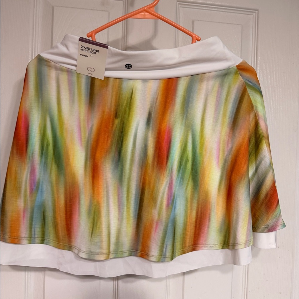 CALIA by Carrie Underwood White and Pastel Skort